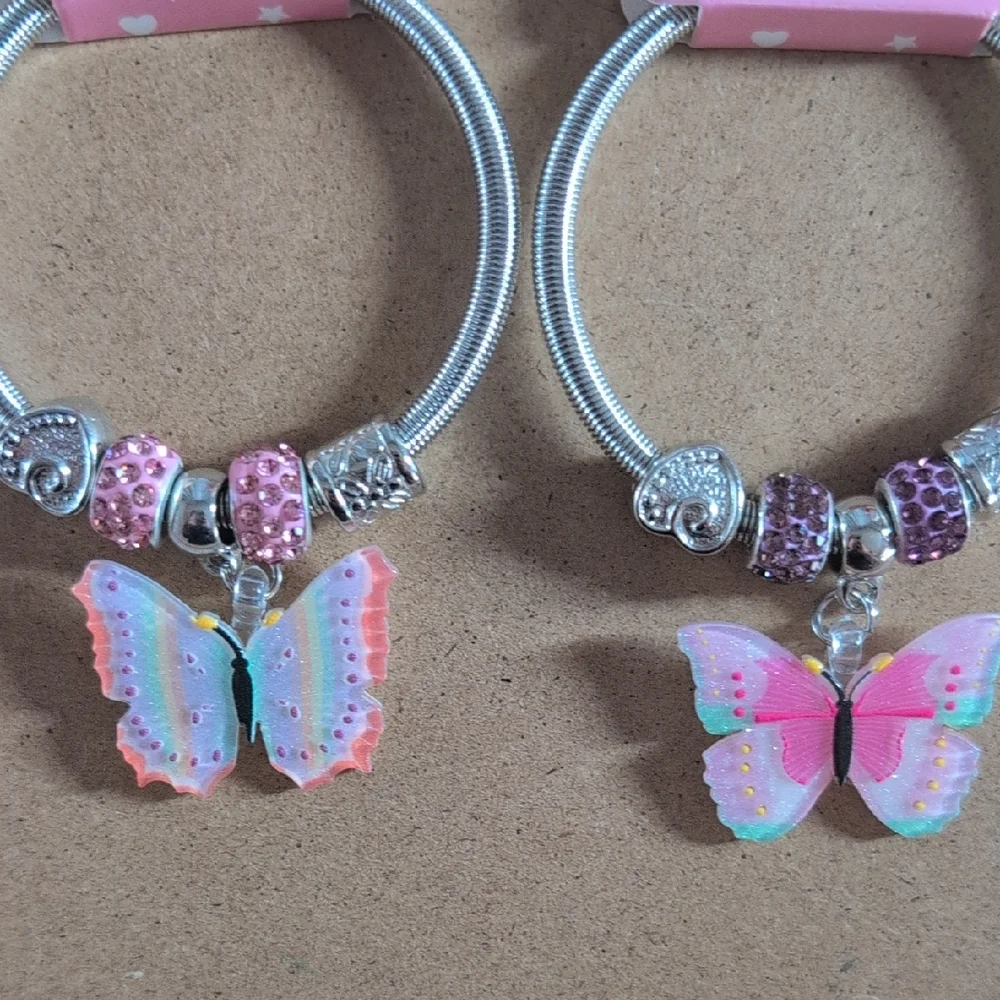 Colorful Butterfly Charm Bracelets for Kids